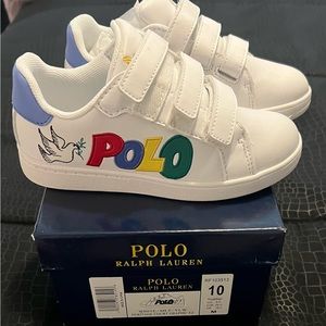 Boys Polo Sneakers size 10T. Like New worn once indoors.